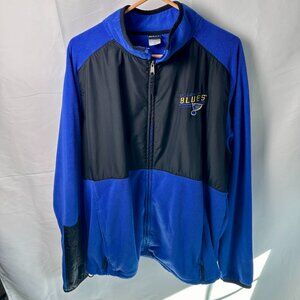 Men's STL Blues Hockey Fleece & Nylon Jacket XXL